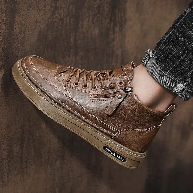 Buy Men Boots High Top Leather Shoes shoes