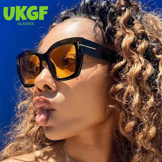 Luxury Cat Eye Square Small Frame Sunglasses