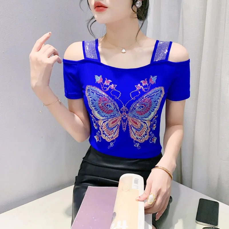 Buy Classic Summer T-Shirt Chic New Fashion Women's Sexy blouse Tops