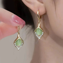 Buy Korean Fashion Cat Eye Stone Crystal Earrings For Women Jewelry ear ring