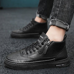 Buy Men Boots High Top Leather Shoes shoes