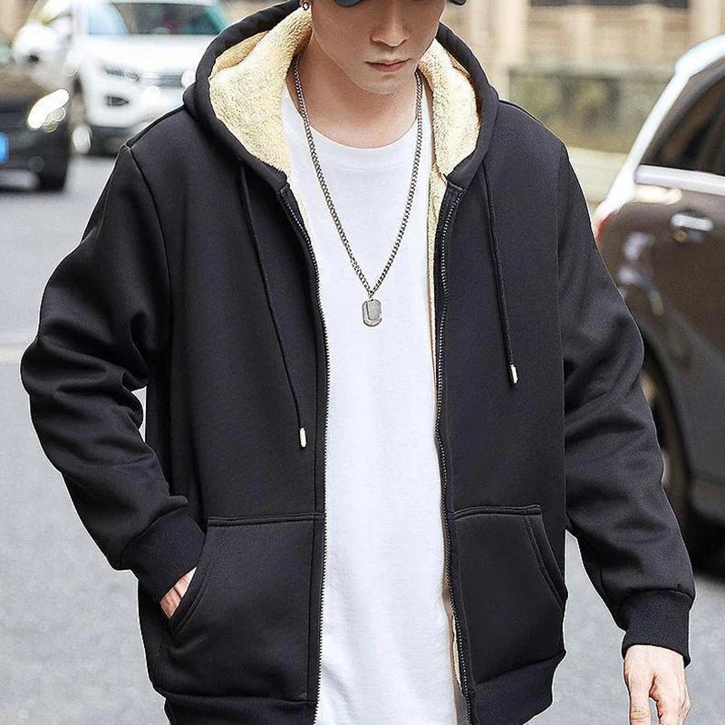 Buy Men's Winter Lambswool Coats Warm Thicken Jackets Long Sleeve Zipper Hoodies Men Women Jacket coats & Jackets