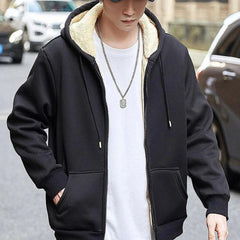 Buy Men's Winter Lambswool Coats Warm Thicken Jackets Long Sleeve Zipper Hoodies Men Women Jacket coats & Jackets