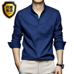 Buy Men's shirt Long sleeve non - ironing business casual high - quality men's shirt