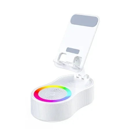 Adjustable FoldingLift-non-slip Phone Holder Wireless Speaker with Colorful Ambient Light 5.3 HDSurround Subwoofer