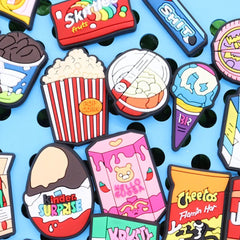 Buy Snack Chocolate Chips Shoe Charms for DIY Bracelet Wristband Accessories Kid's Women Party Favor Gifts baby shoes
