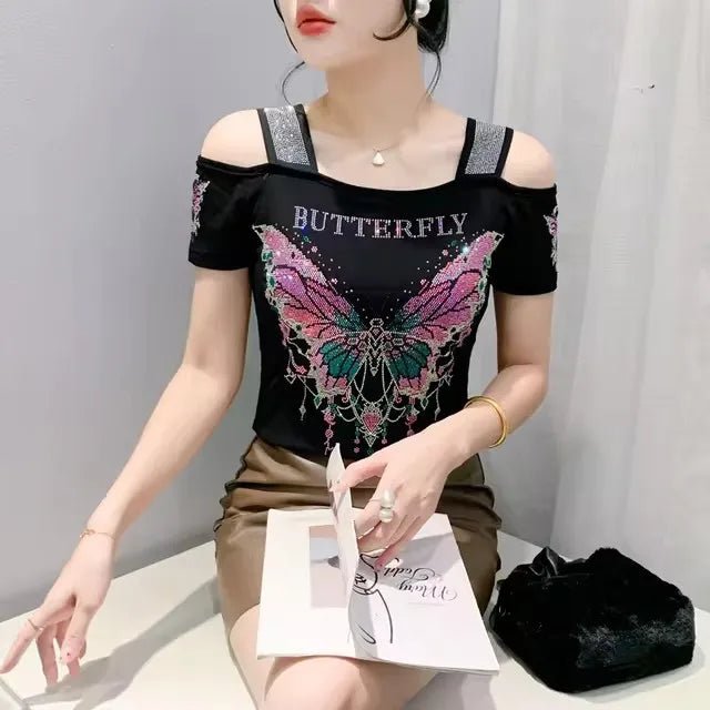 Buy Classic Summer T-Shirt Chic New Fashion Women's Sexy blouse Tops
