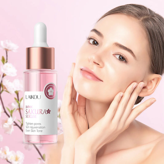 Sakura Whitening Face Serum Anti Aging Fade Fine Moisturizer Brighten Skin Care