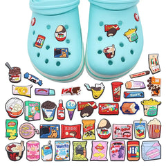 Buy Snack Chocolate Chips Shoe Charms for DIY Bracelet Wristband Accessories Kid's Women Party Favor Gifts baby shoes