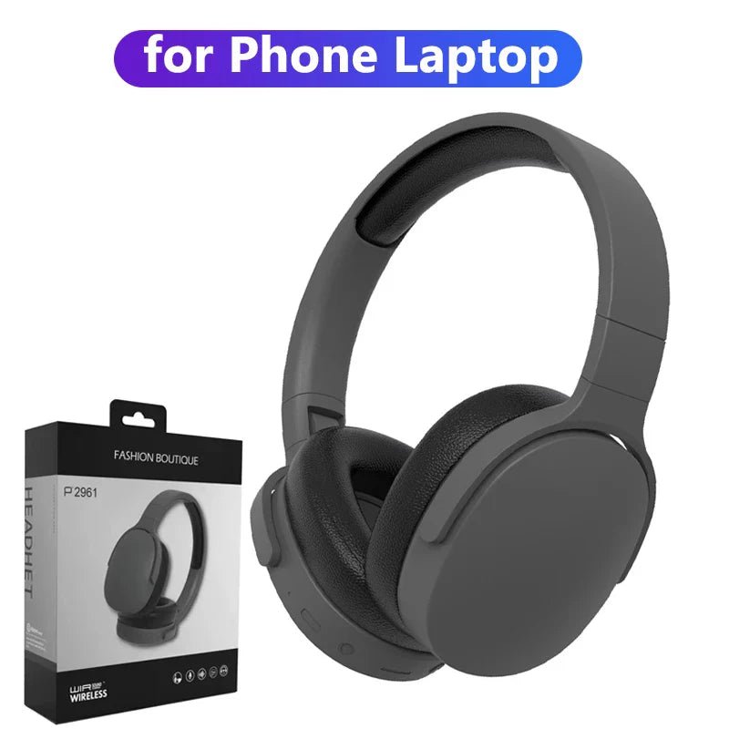 Buy Headphone Bluetooth Over Ear Stereo HIFI Headset Wireless Heavy Bass Game Earphone TF/AUX Music Player with MIC/Radio for Gifts Audio items