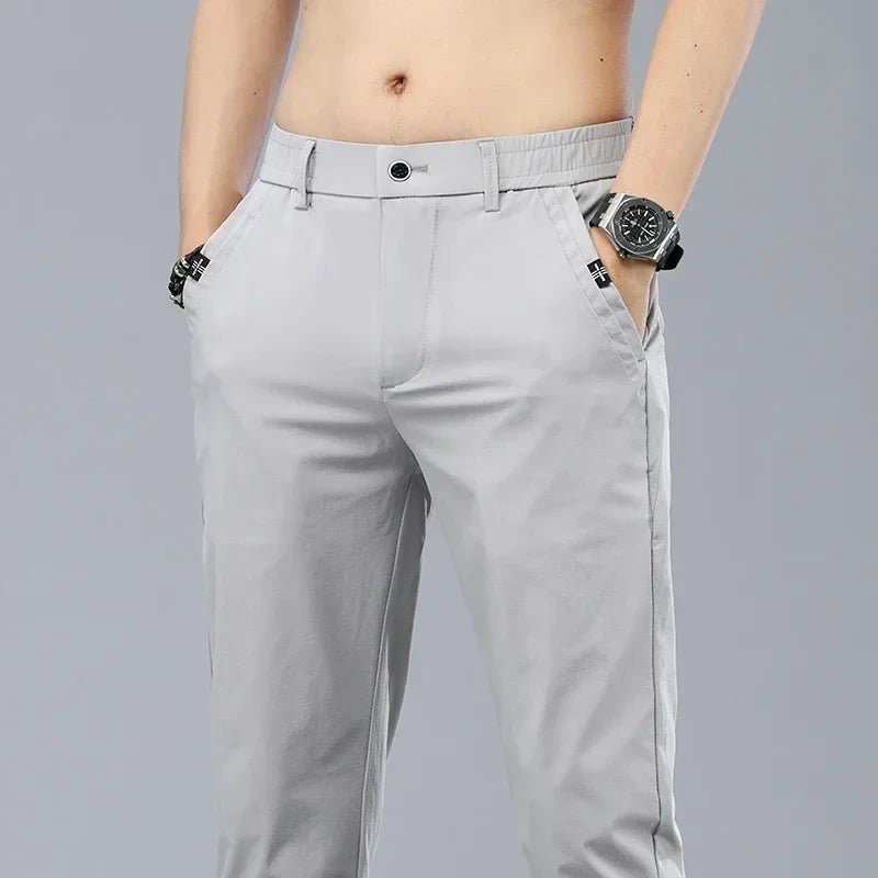 Buy Summer Ice Silk Stretch Casual Pants Men men's apparel