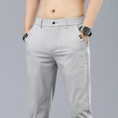 Buy Summer Ice Silk Stretch Casual Pants Men men's apparel