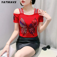 Buy Classic Summer T-Shirt Chic New Fashion Women's Sexy blouse Tops
