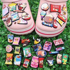 Buy Snack Chocolate Chips Shoe Charms for DIY Bracelet Wristband Accessories Kid's Women Party Favor Gifts baby shoes
