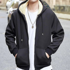 Buy Men's Winter Lambswool Coats Warm Thicken Jackets Long Sleeve Zipper Hoodies Men Women Jacket coats & Jackets