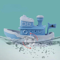 Buy Baby Bath Toys Cute Cartoon Ship Boat Clockwork Toy Wind Up Toy Kids Water Swimming Beach Game for Children Gifts Boys Toys baby toys