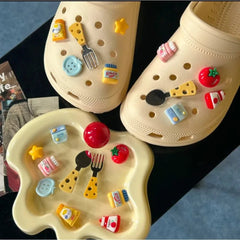 Buy 7/14pcs Glow - in - the - Dark Star Shoe Charms Easy Install Fun DIY hole shoes Buckles for Hole shoes baby shoes