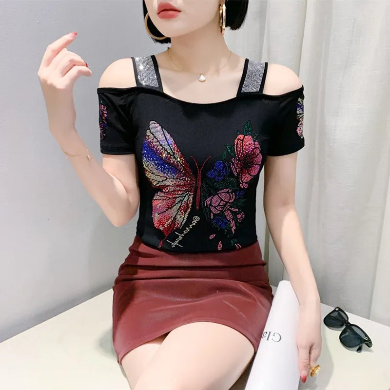 Buy Classic Summer T-Shirt Chic New Fashion Women's Sexy blouse Tops