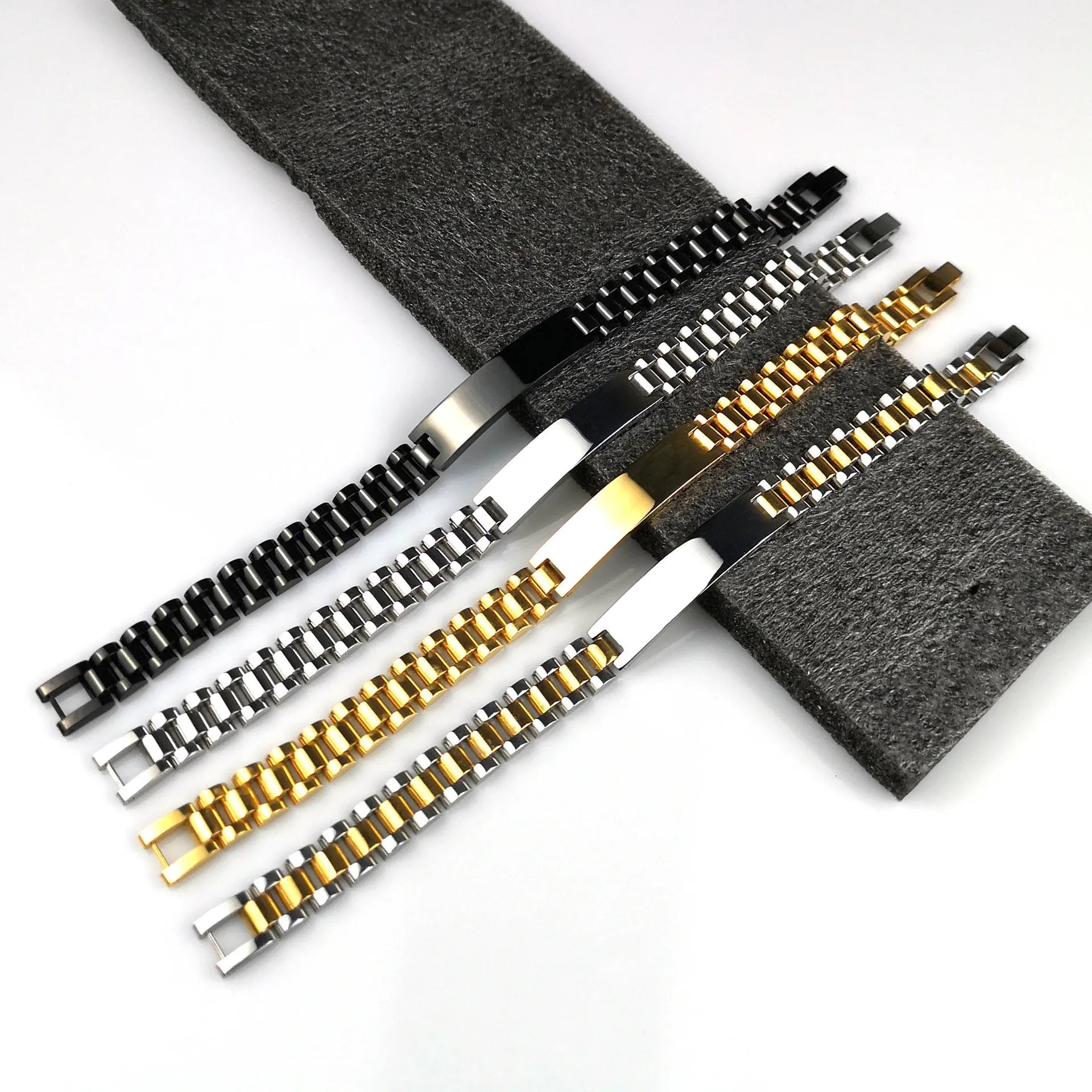 Buy 10mm Custom Name logo Stainless Steel Men Bracelet Braclet