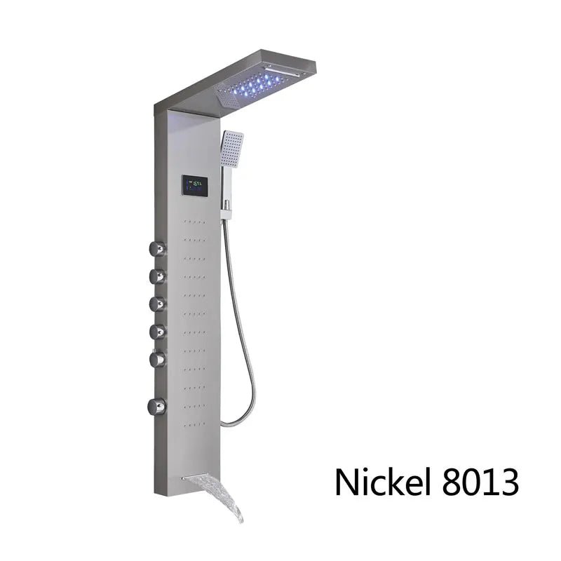 Buy LED Bathroom Shower Panel with Rainfall, Waterfall & Massage Jets bathroom shower