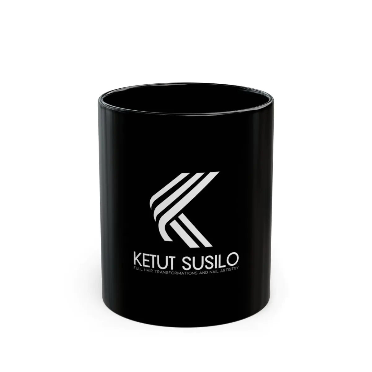 Trendy ceramic coffee mug back
