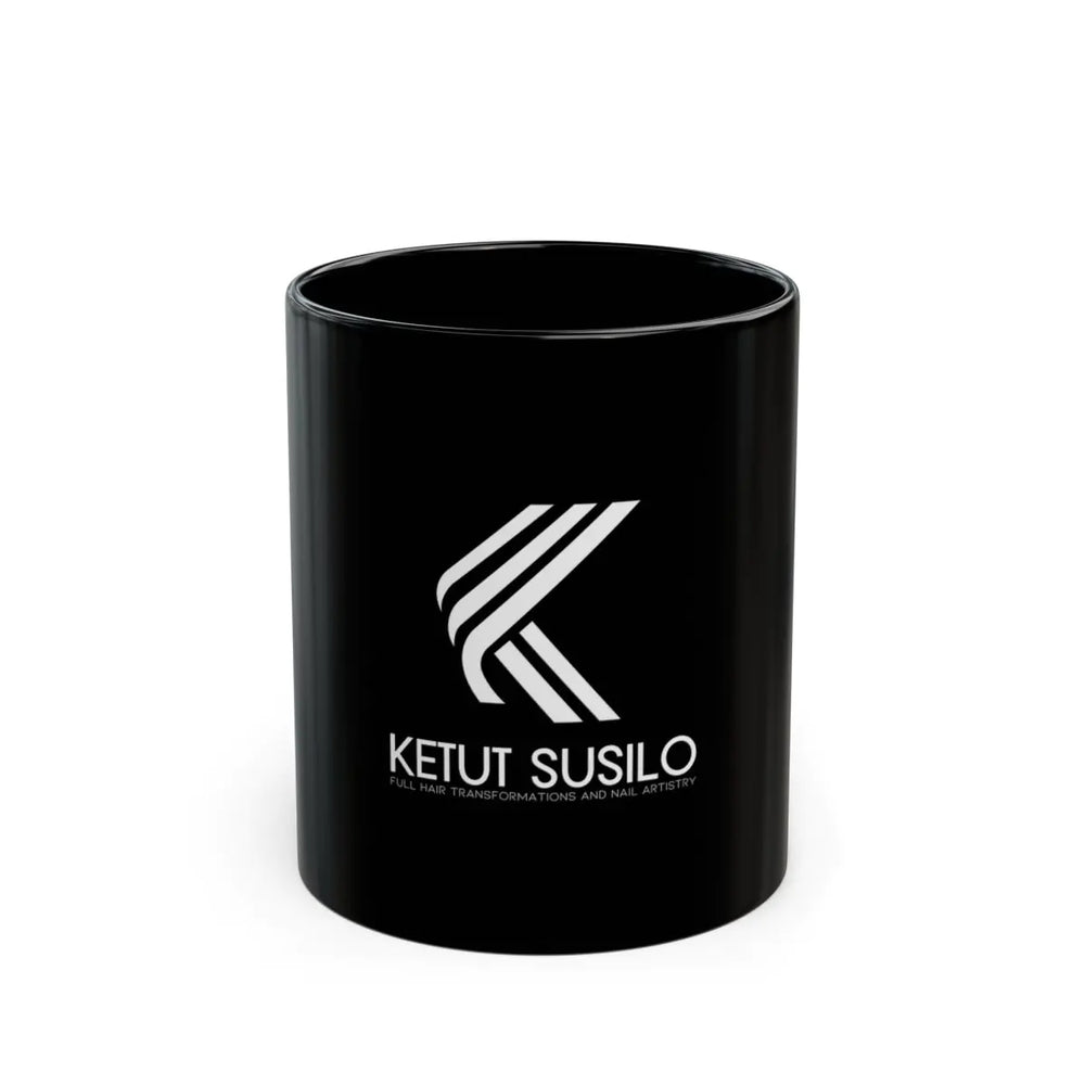 Trendy ceramic coffee mug back