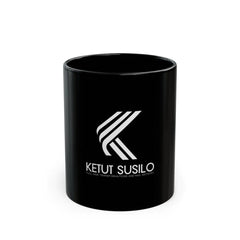 Trendy ceramic coffee mug back