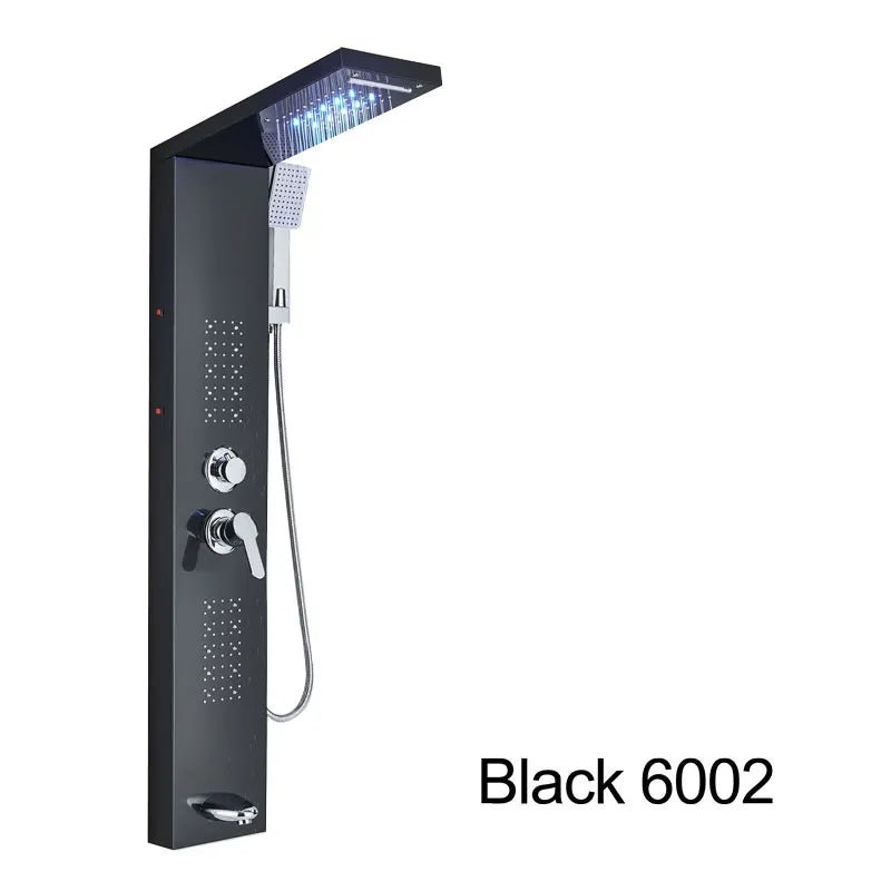 Buy LED Bathroom Shower Panel with Rainfall, Waterfall & Massage Jets bathroom shower
