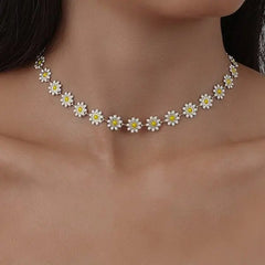 Buy Double Layer Daisy Butterfly Evil Eye Necklace – Women's Choker Jewelry Gift jewelry