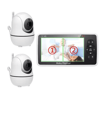Buy 5" Video Baby Monitor with 2 Cameras & Night Vision Video Baby Monitor