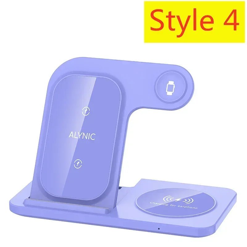 fast charging station iPhone with Apple Watch charger stand Purple