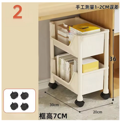 Trolley Bookshelf Kitchen Storage Slit Storage Cabinet Bathroom Living Room Home Organizer Rack Kitchen Corner Narrow