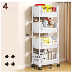Trolley Bookshelf Kitchen Storage Slit Storage Cabinet Bathroom Living Room Home Organizer Rack Kitchen Corner Narrow