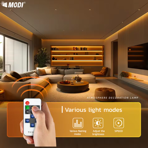Solar LED strip light waterproof warm light wall light decoration