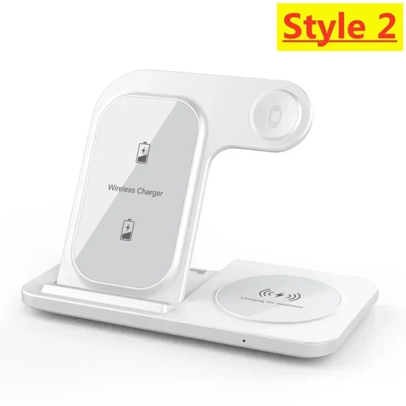 multi device charging station induction charging dock white