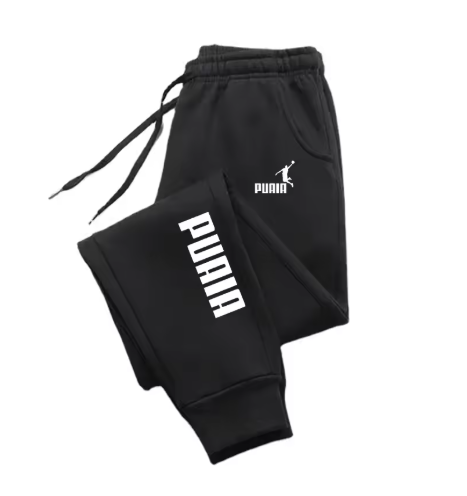 PUAIA Print Men's Pants Autumn/Winter New Sport Jogging Trousers Fitness Loose Fit Clothing Solid Color Outfit Streetwear Pants